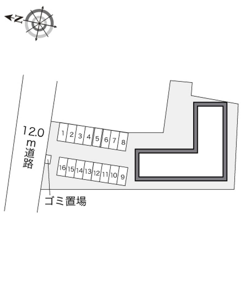 レオパレスパインツリー 駐車場