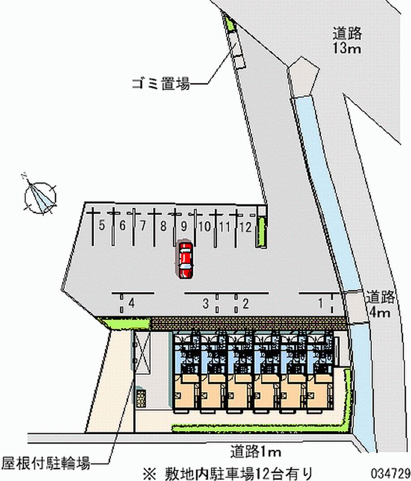 レオパレスこまつしま 月極駐車場