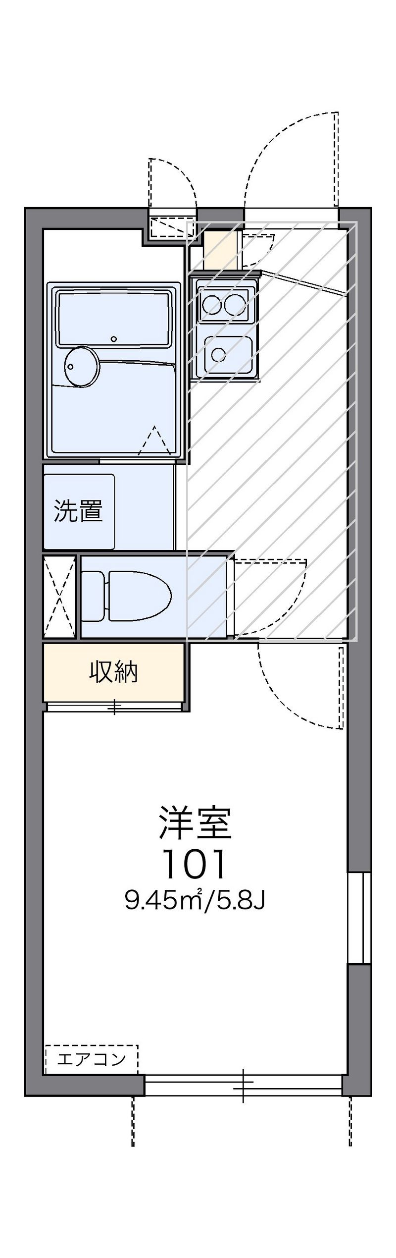 レオパレス経堂 間取図