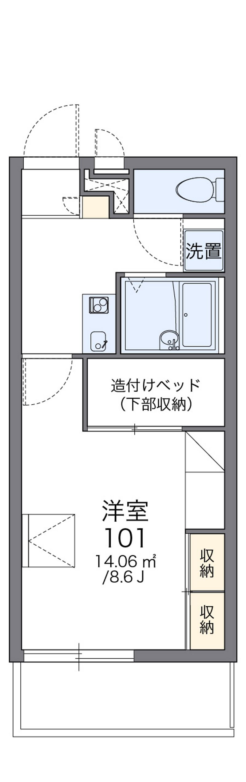 レオパレスフローレセア 間取図