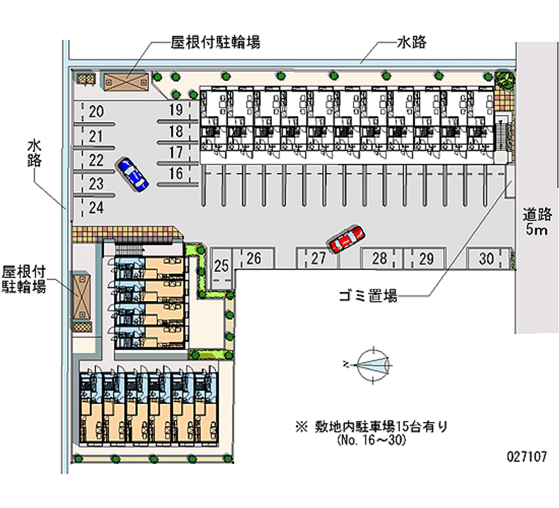 レオパレス清風Ⅱ 月極駐車場