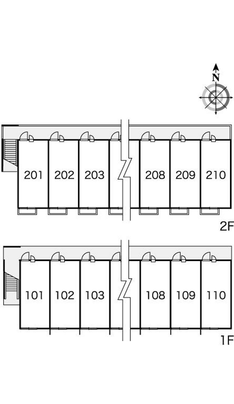 レオパレスラッテ 間取配置図