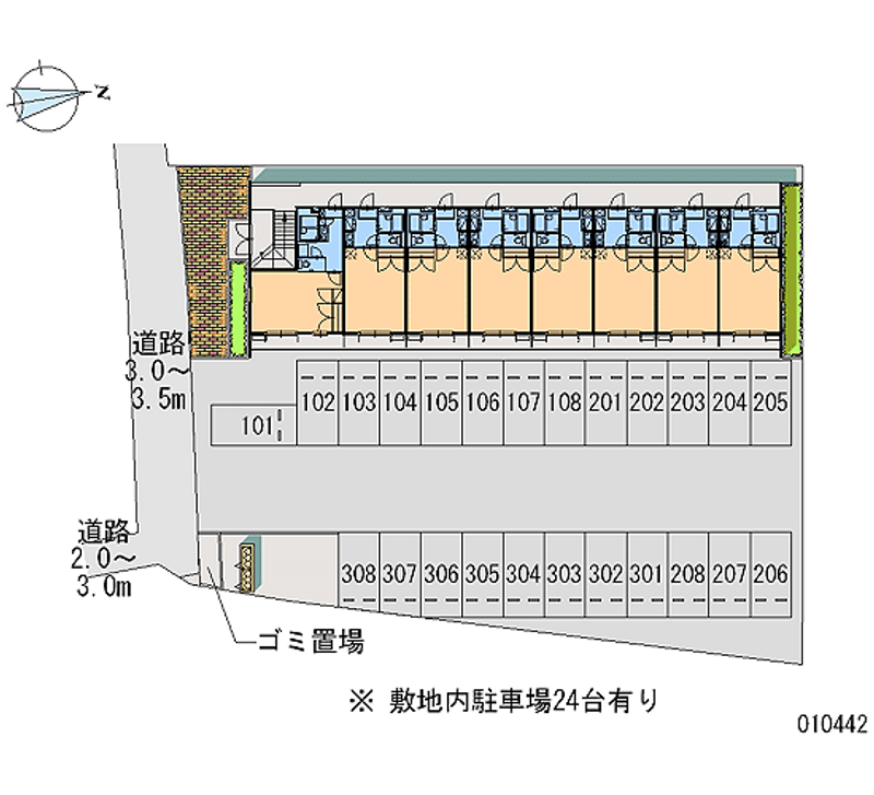 レオパレス上徳 月極駐車場