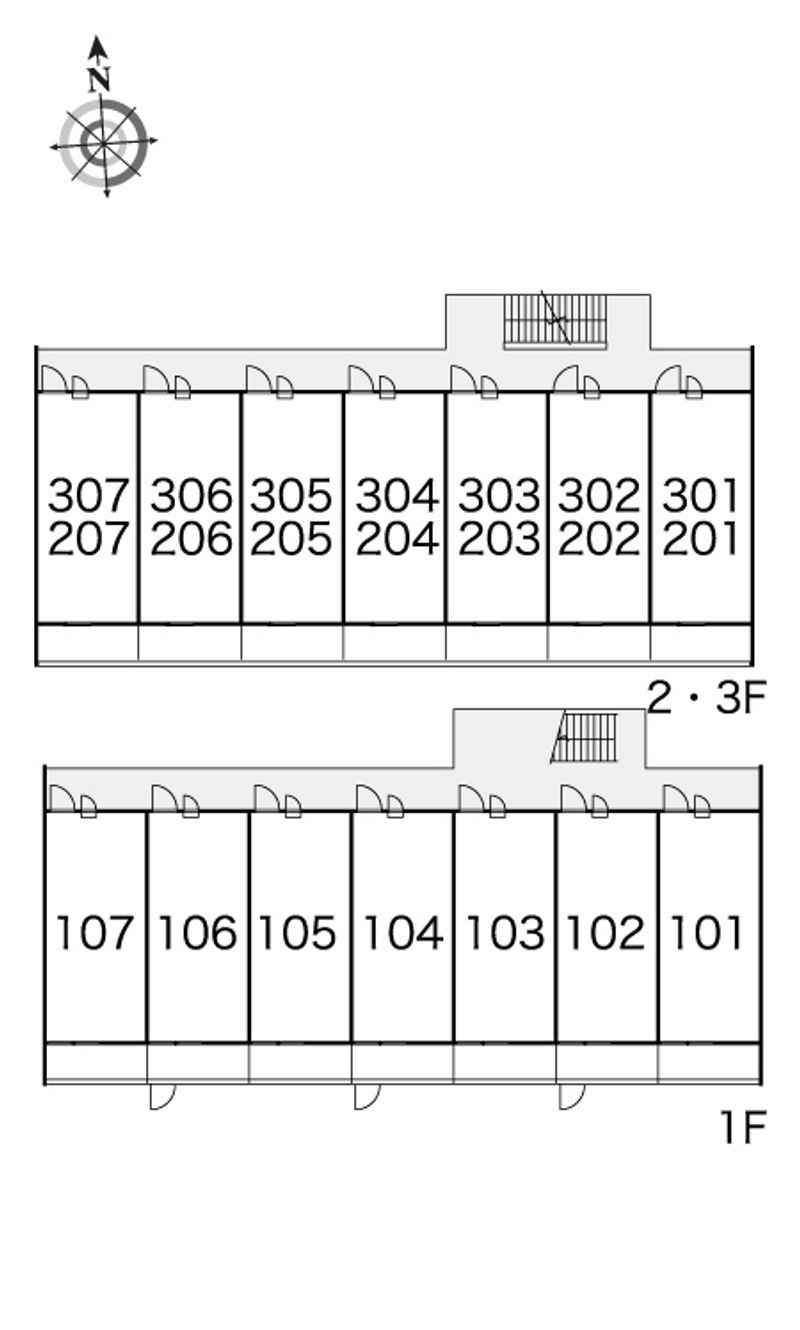 レオパレスプレミール　今川 間取配置図