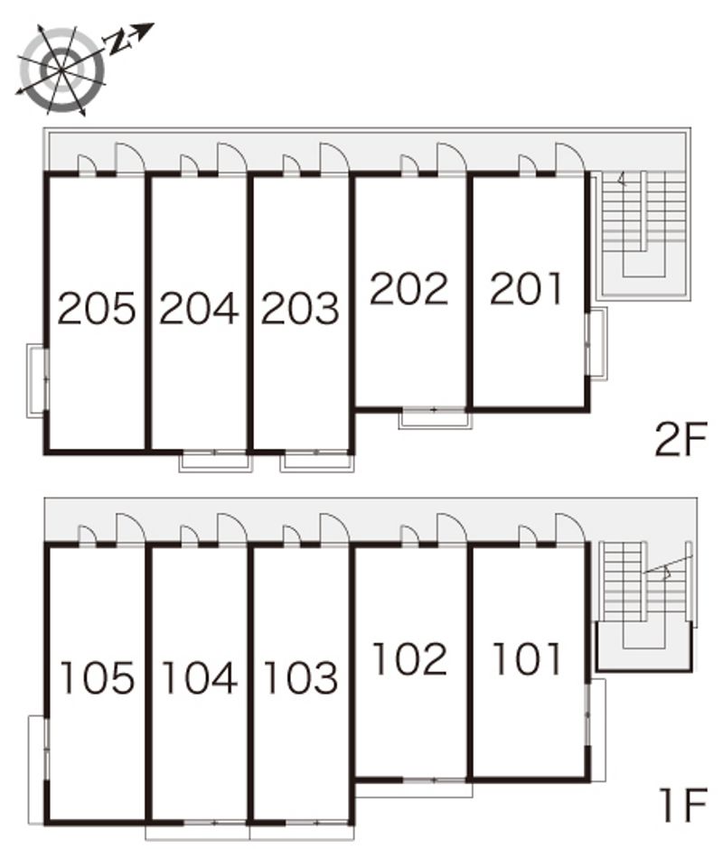 レオパレスＡｄｖａｎｃｅ富雄 間取配置図