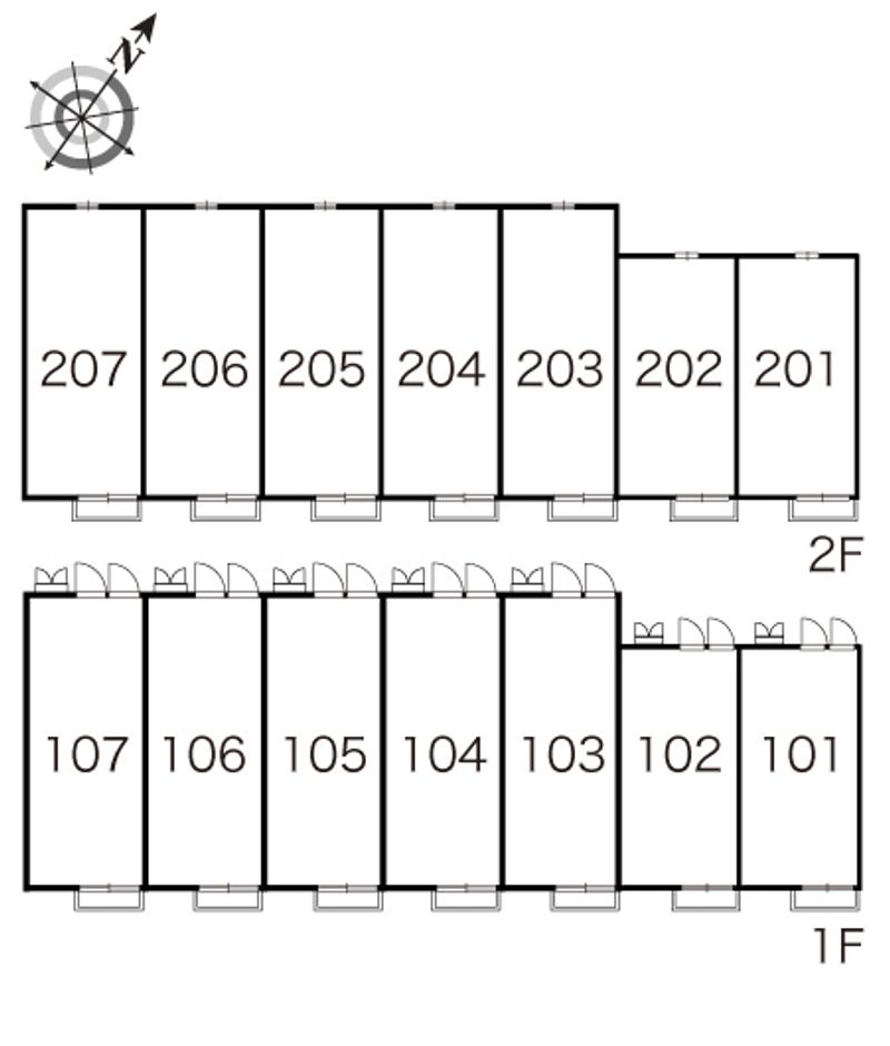 レオパレス東三郷 間取配置図