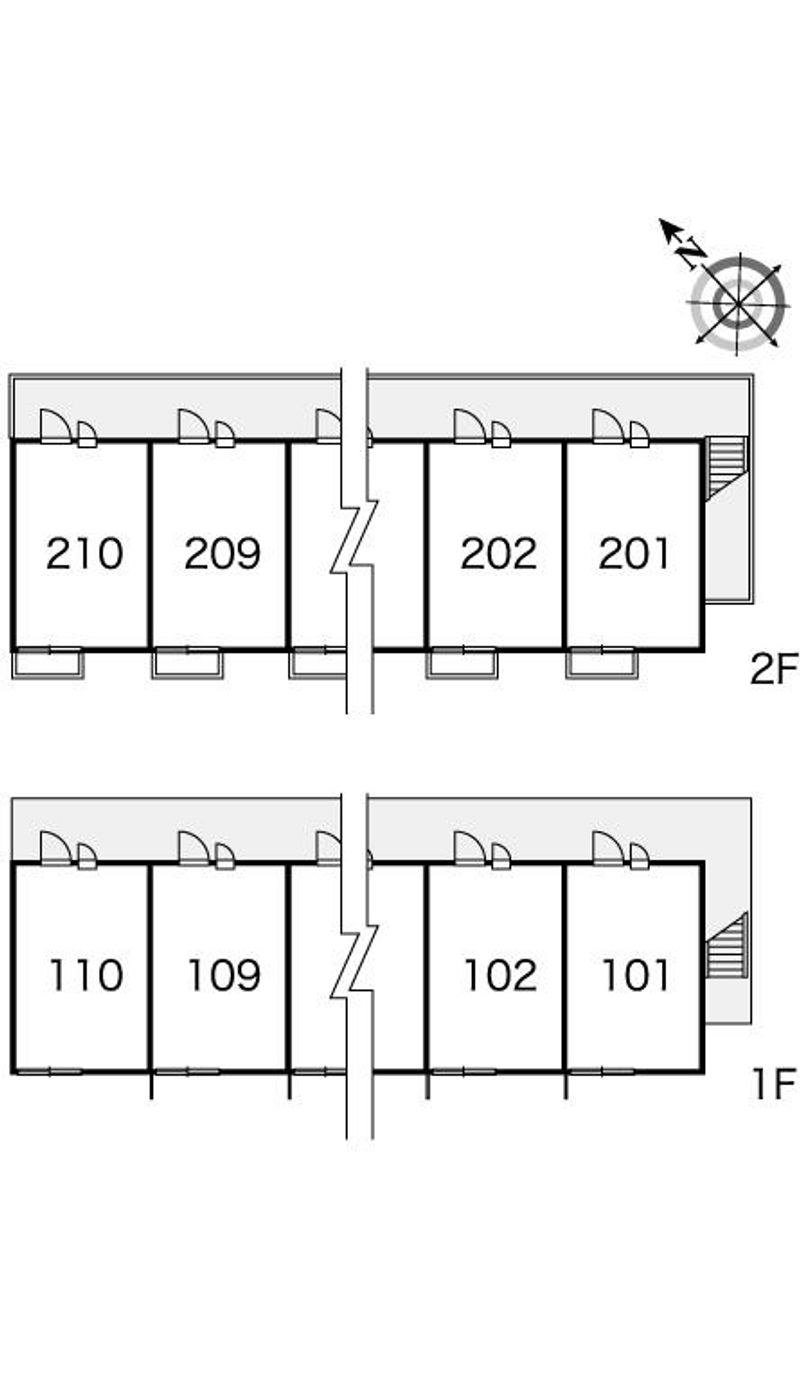 レオパレスレーブメルベーユⅡ 間取配置図