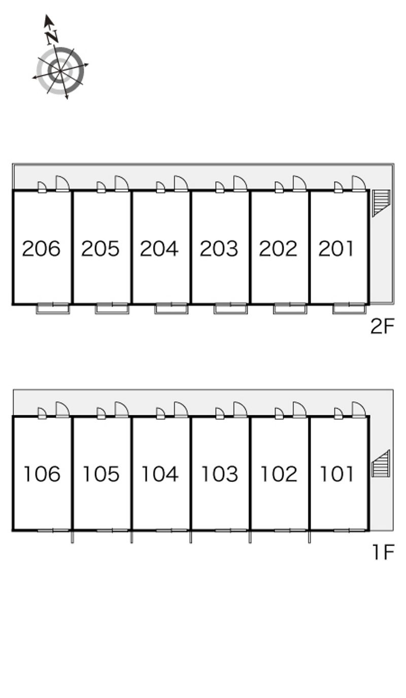 レオパレスシャロームⅠ 間取配置図