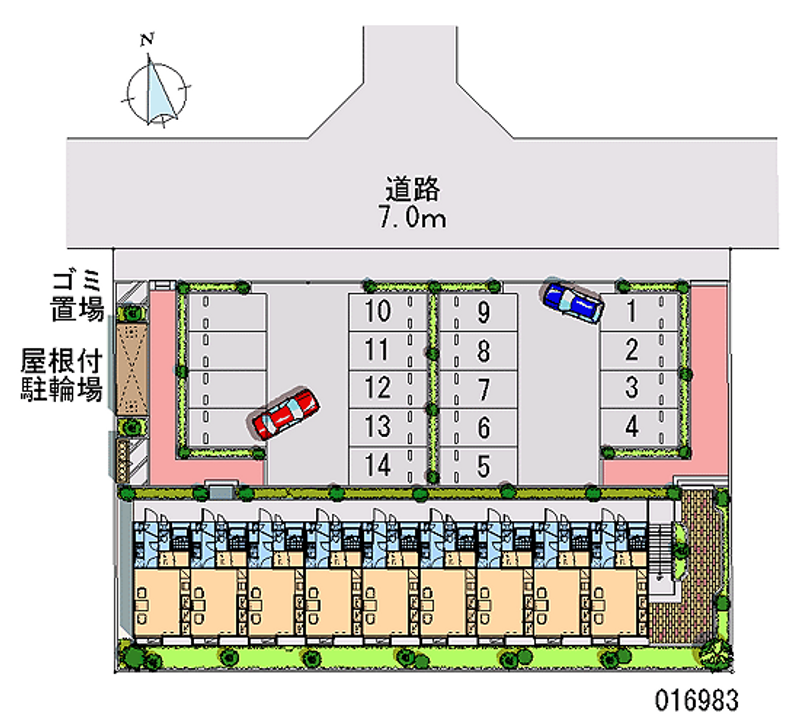 レオパレススカイハイツ 月極駐車場