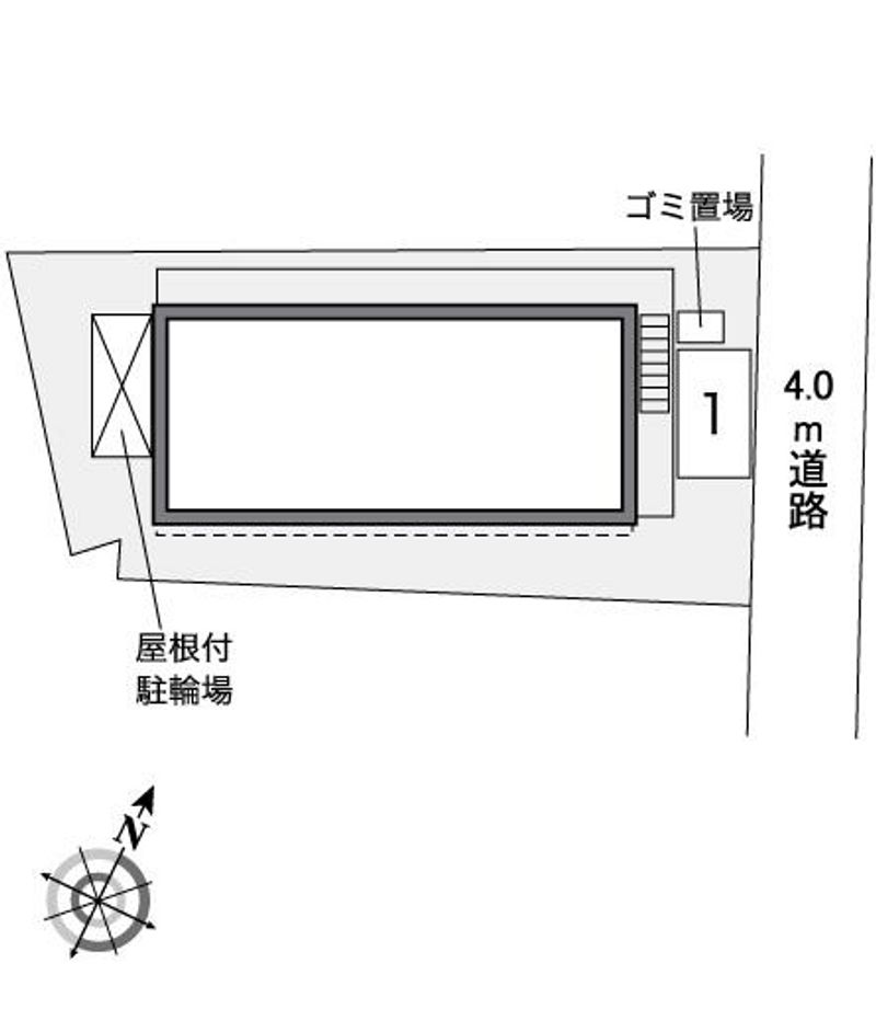 レオパレスクレール岸町 配置図