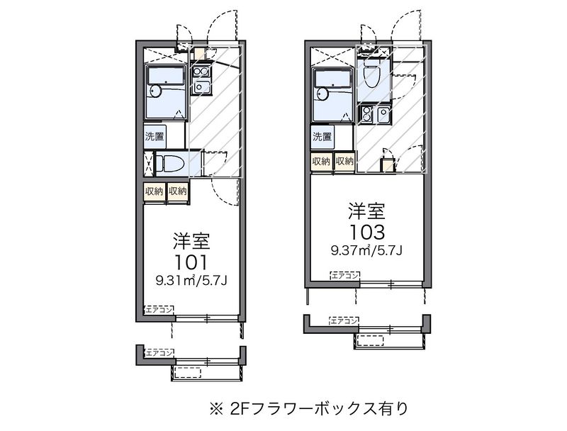 レオパレスサンブリッジ 間取図