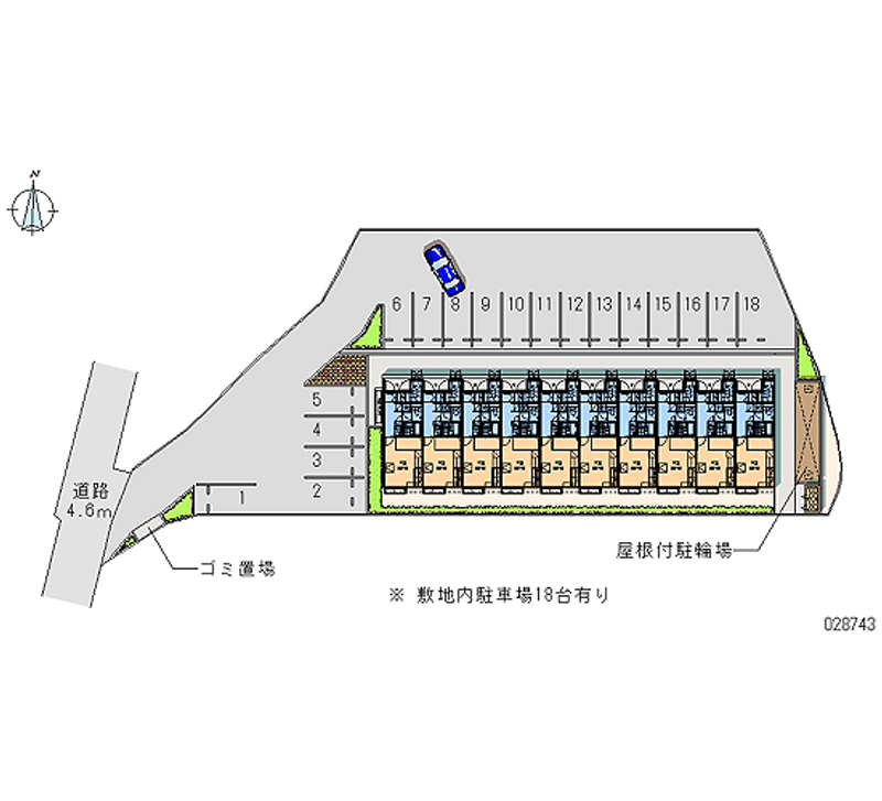 レオパレスポポラーレ　加東 月極駐車場