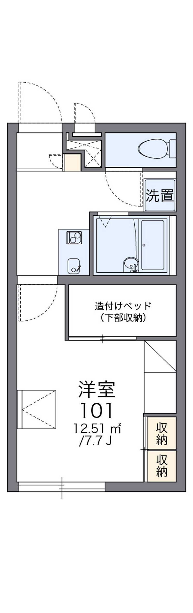 レオパレス千代　Ａ 間取図