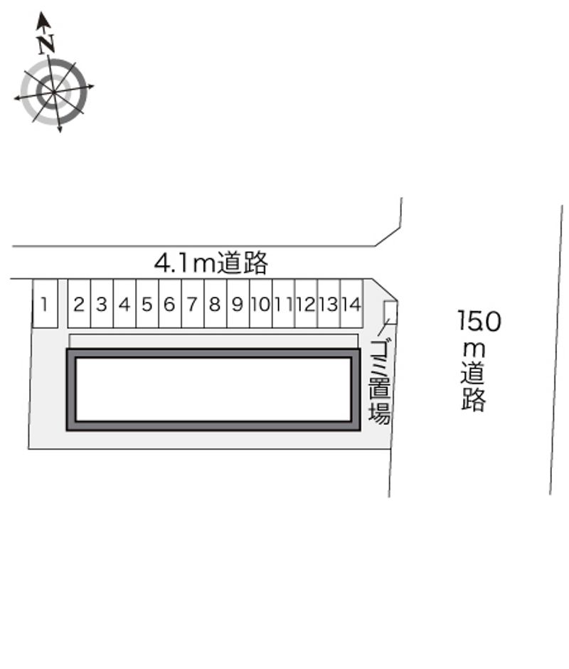 レオパレスソレーユ北島 駐車場