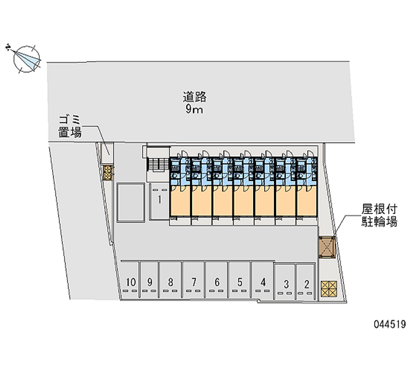 44519 bãi đậu xe hàng tháng