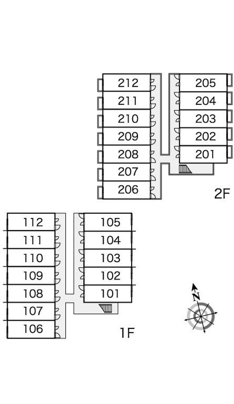 レオパレスオーリアンダー 間取配置図