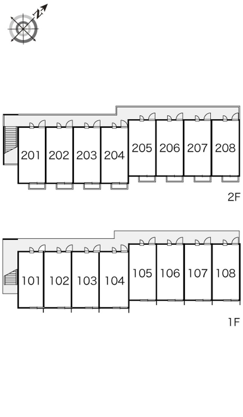 レオパレスメルベーユ　マスコ 間取り配置図