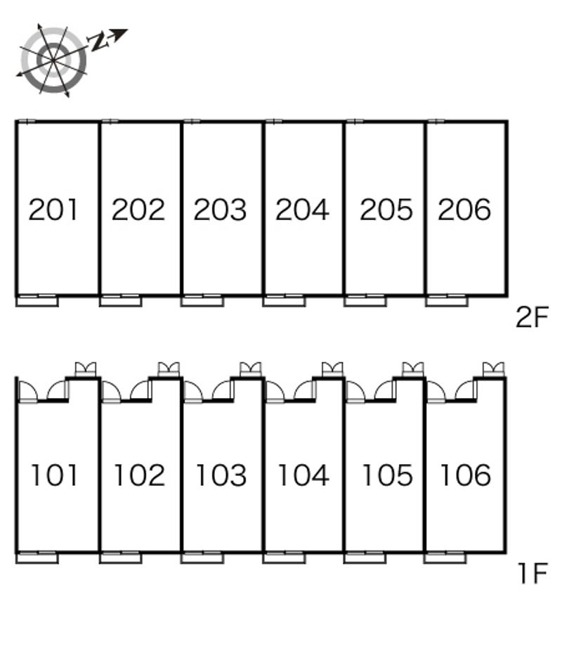 レオパレスオリエントコーポⅡ 間取配置図