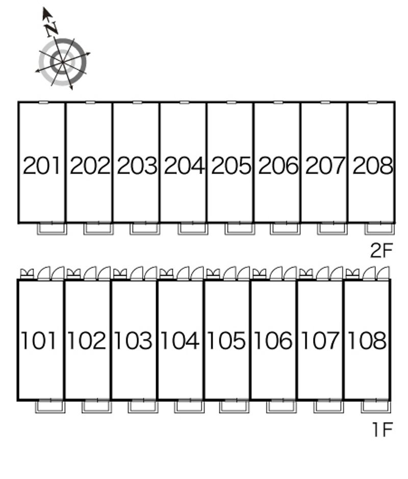 レオパレス丑渡 間取配置図
