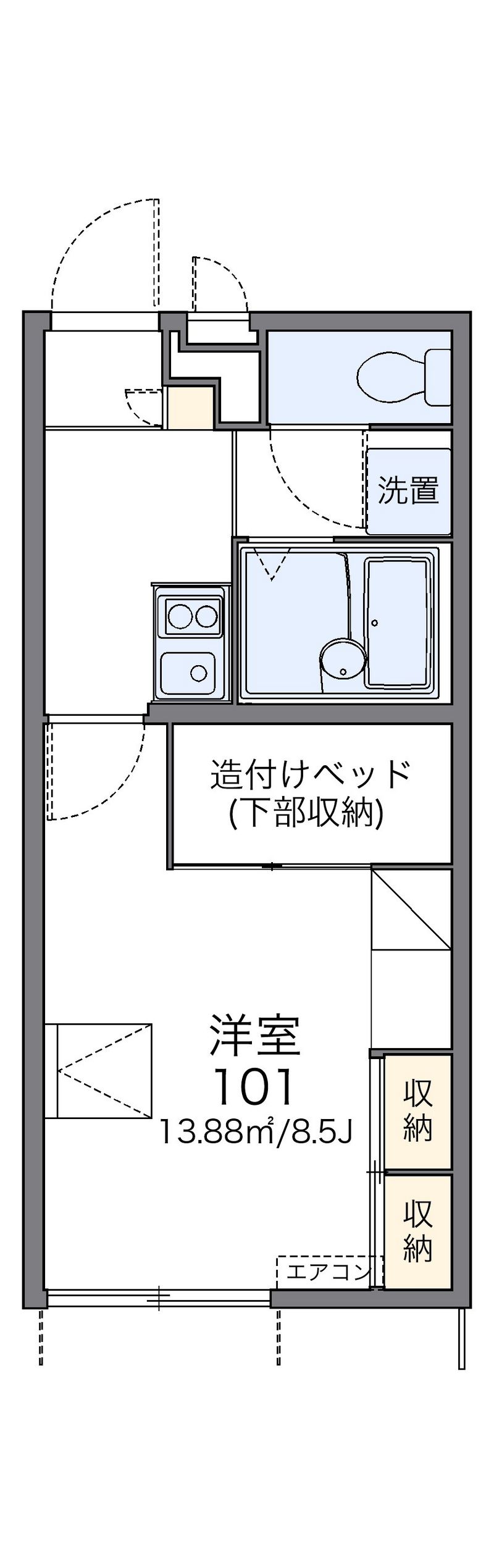 レオパレスマグノゥリア 間取図