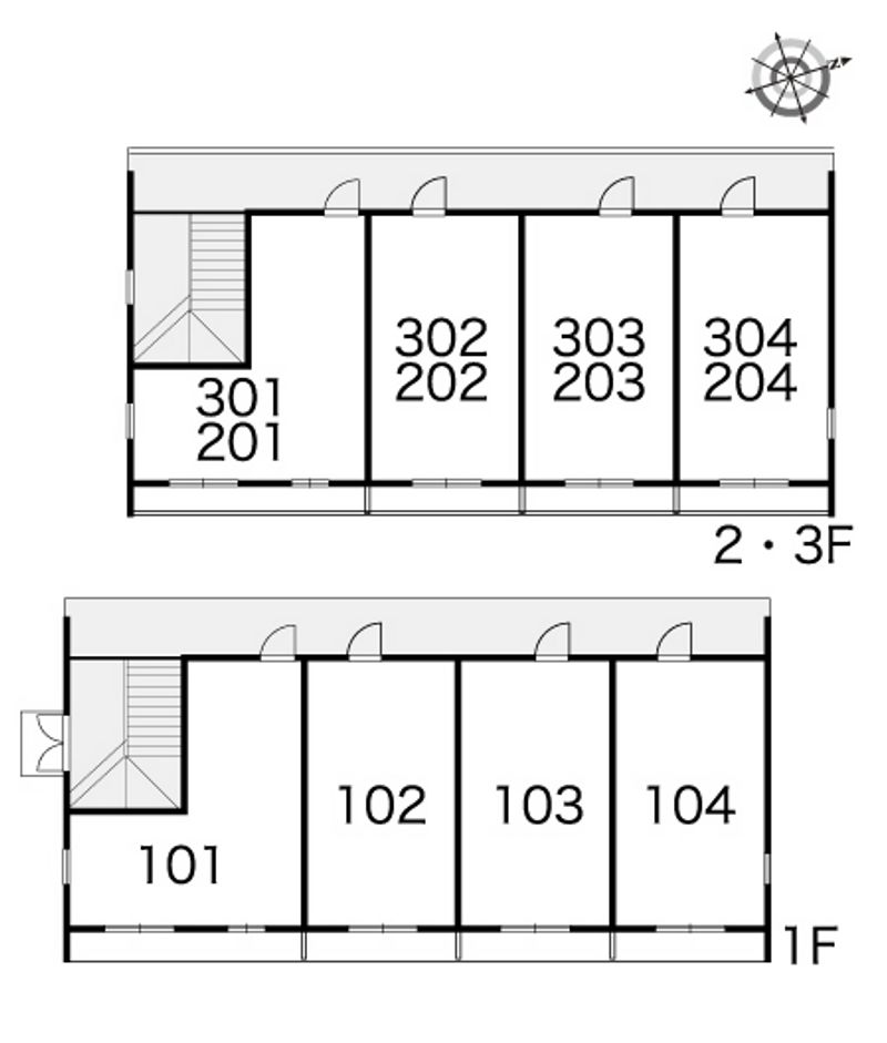 レオパレスジュネス茅ヶ崎 間取配置図