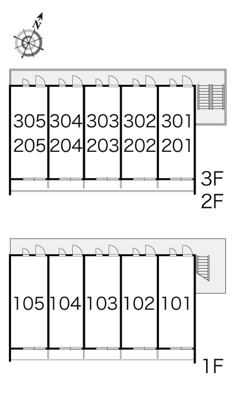 レオパレス一色上第一 間取り配置図