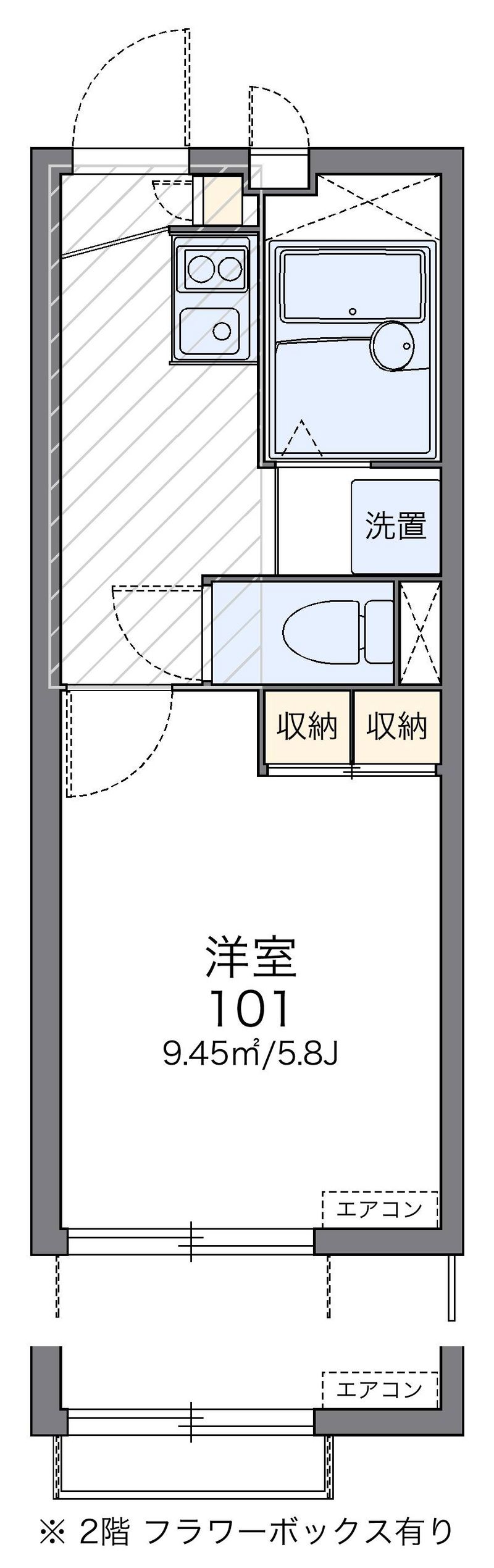 レオパレス七国レオン 間取図