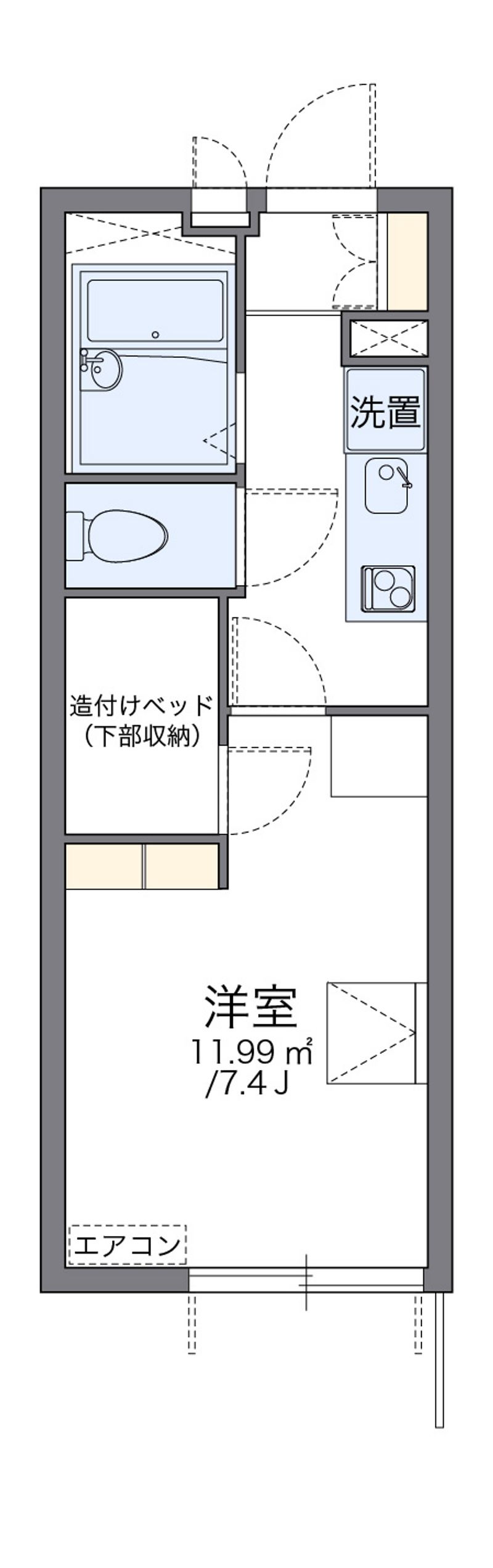 レオパレスかおり 間取図
