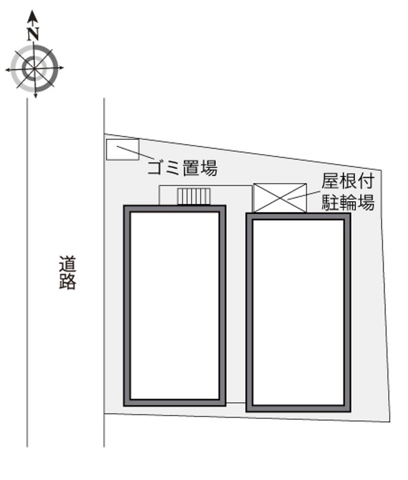 レオパレスリバーサイド竹田 配置図
