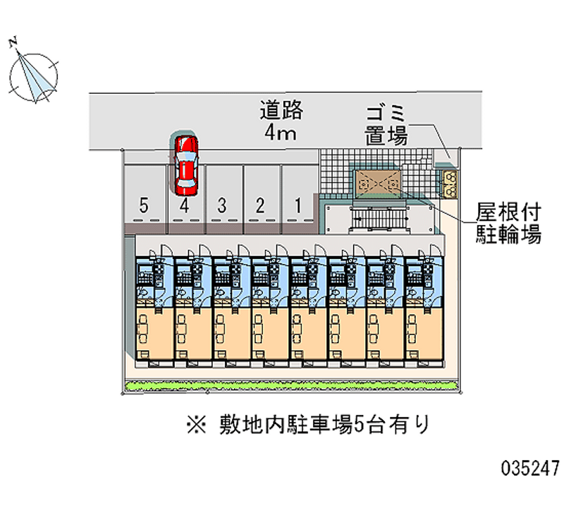 レオパレスサラトガ 月極駐車場