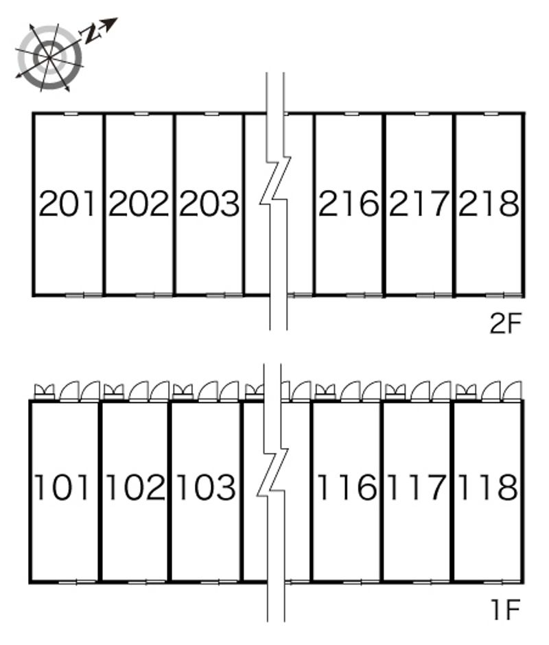 レオパレスアンプリオ　シエル 間取配置図