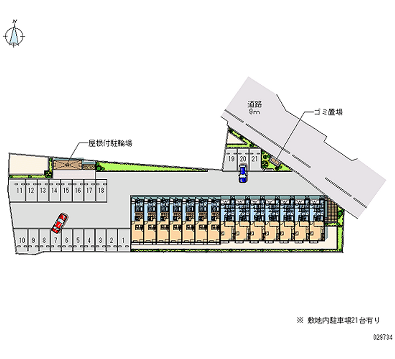 レオパレスピアチェーレ 月極駐車場