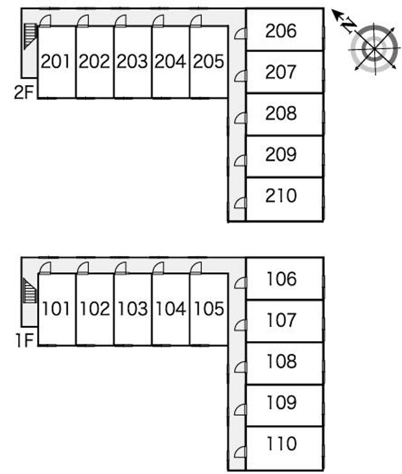 レオパレスアルト中島 間取配置図
