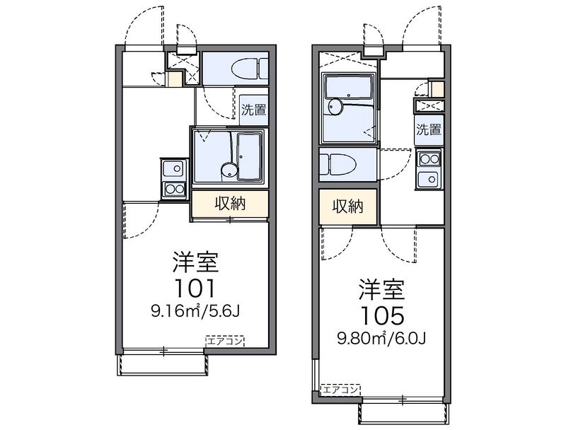 レオパレスラッキーサン横浜 間取図