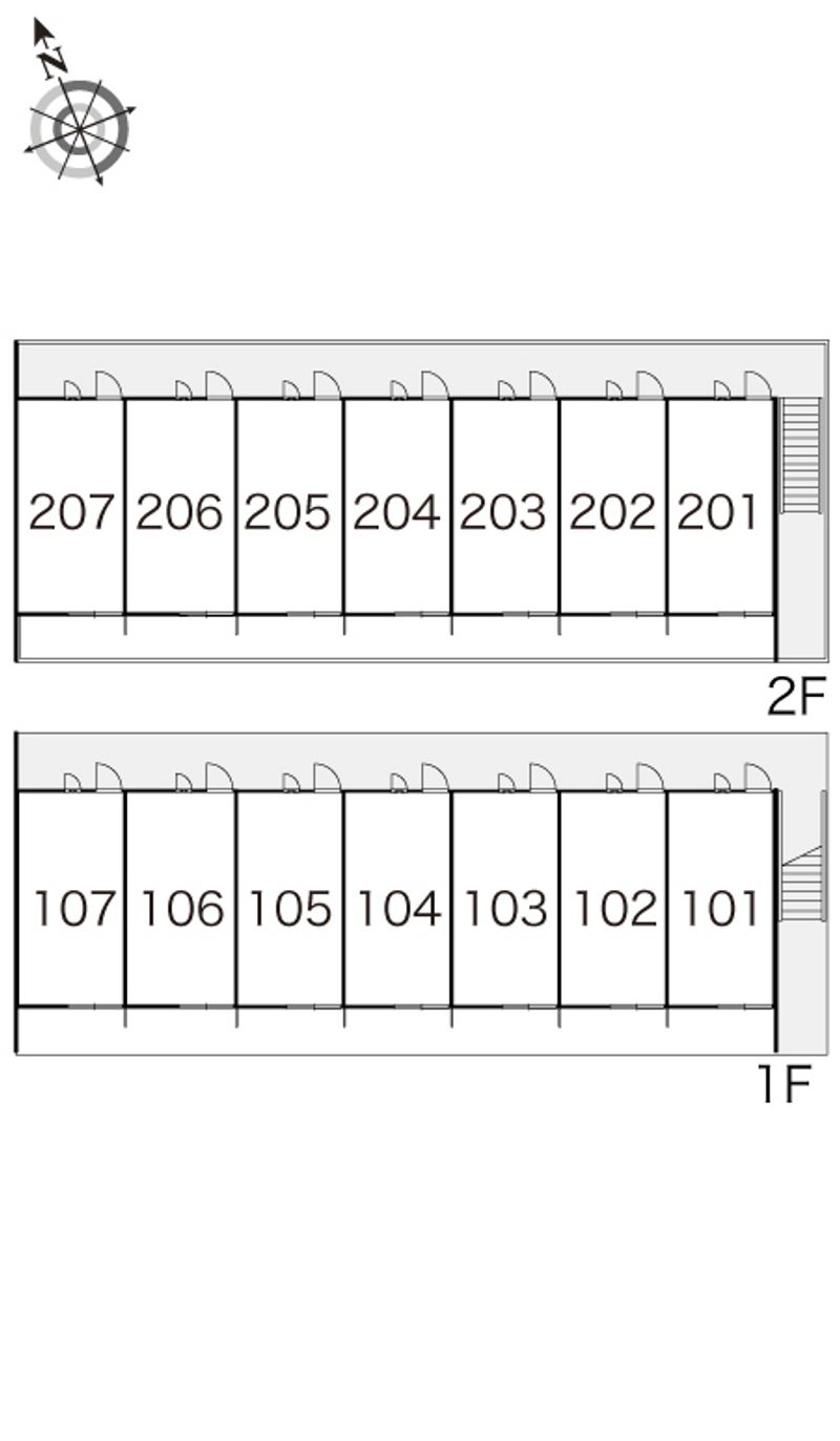 レオパレス新町Ｂ 間取配置図