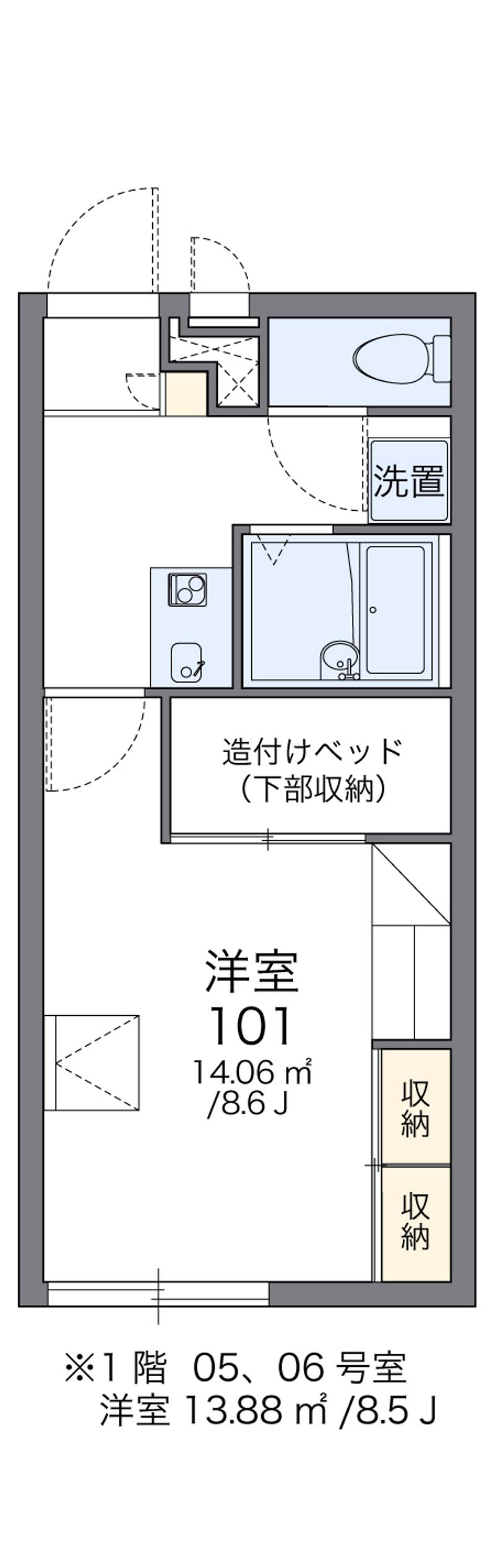 レオパレスｃｕｒａｃｉｏｎ 間取図