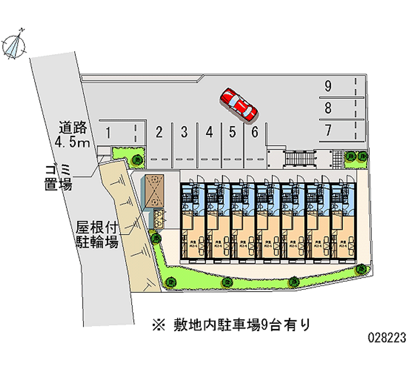 レオパレスＫ＆Ｔ　鴛鴨 月極駐車場