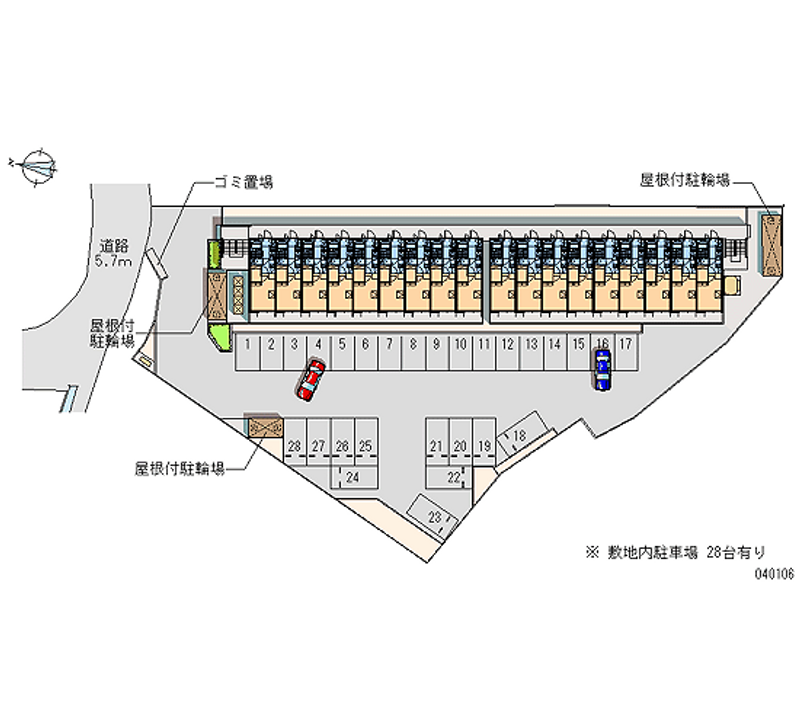 レオパレスマルベリー 月極駐車場