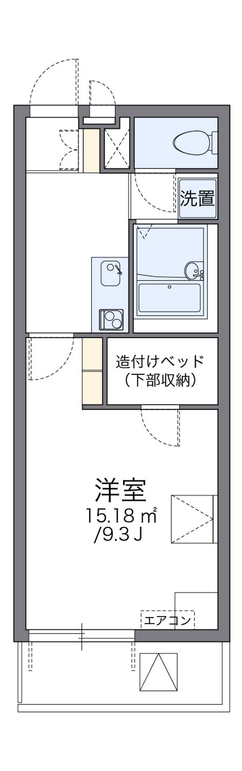 レオパレスパークサイド足立入谷 間取図