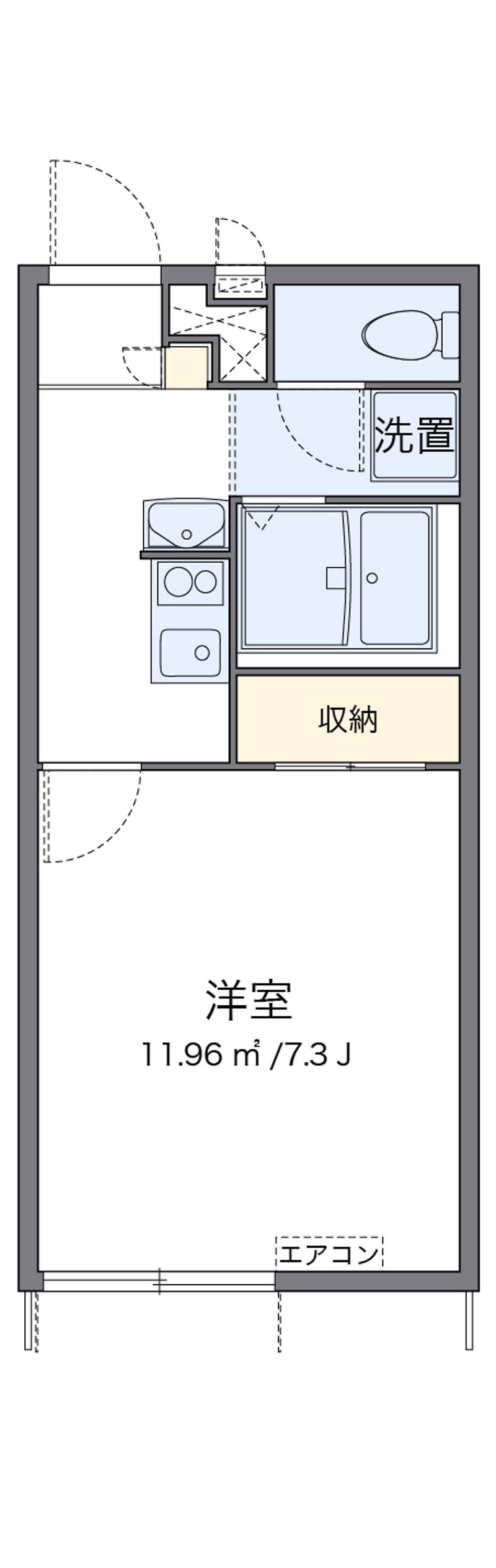 レオパレスユングフラウ 間取図