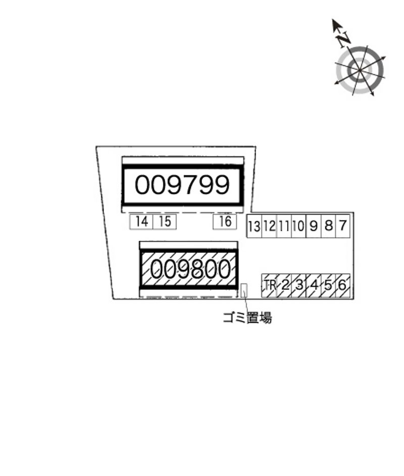 レオパレスウイングＢ 配置図