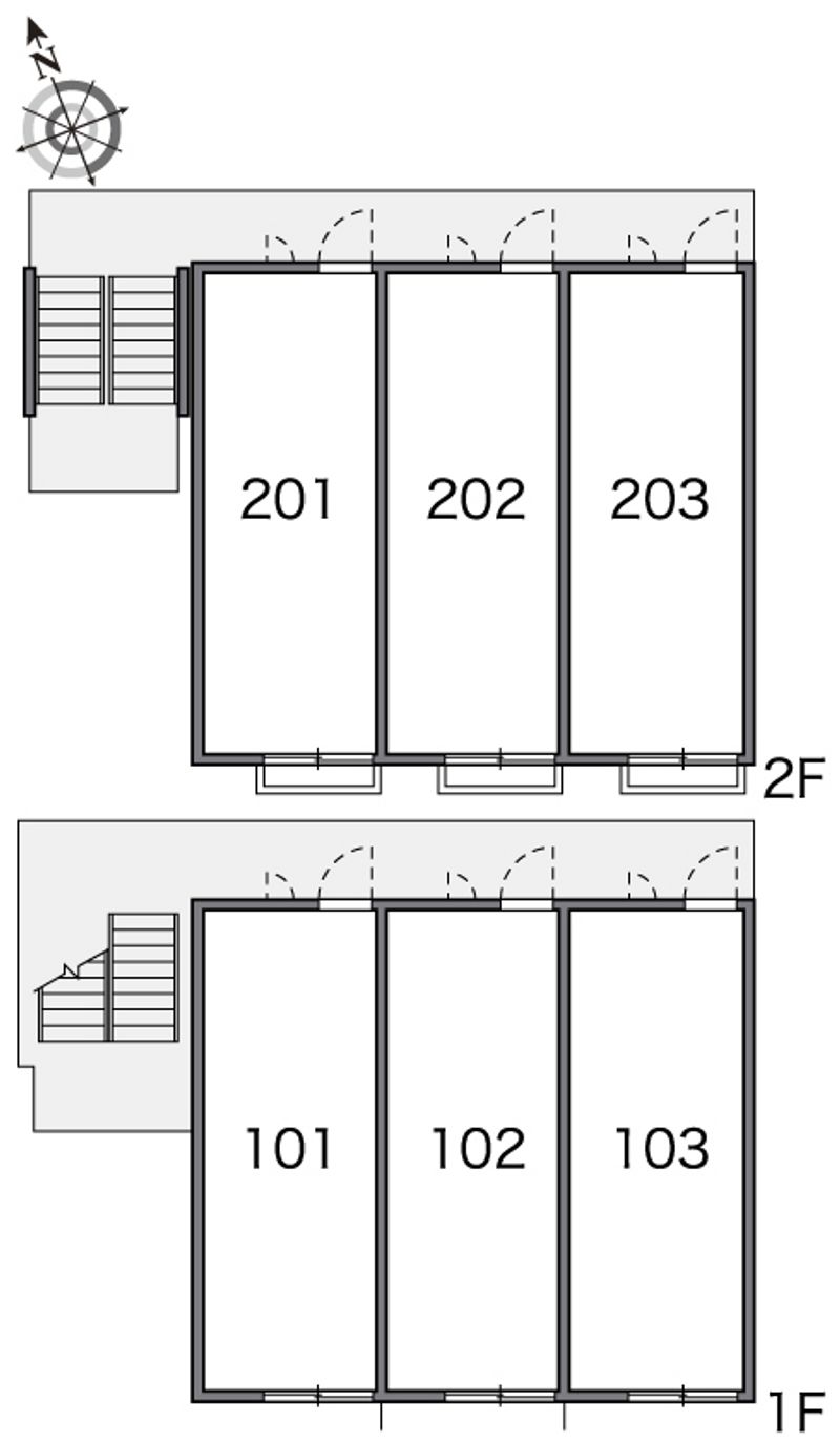 レオパレスシェソワ広 間取配置図