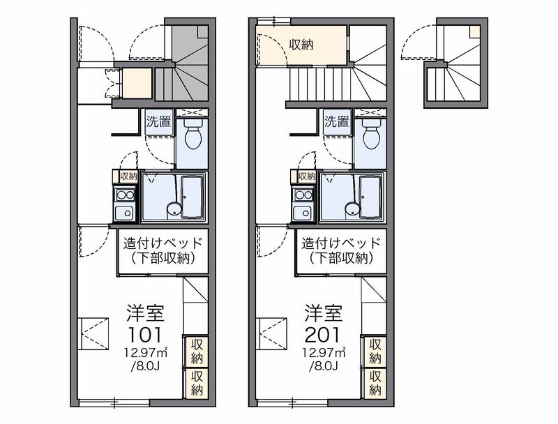 レオパレス大学病院下 間取図