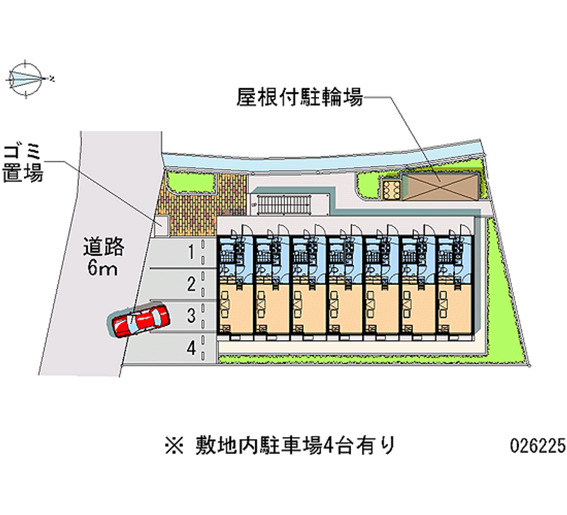 レオパレスパティオ仁川 区画図