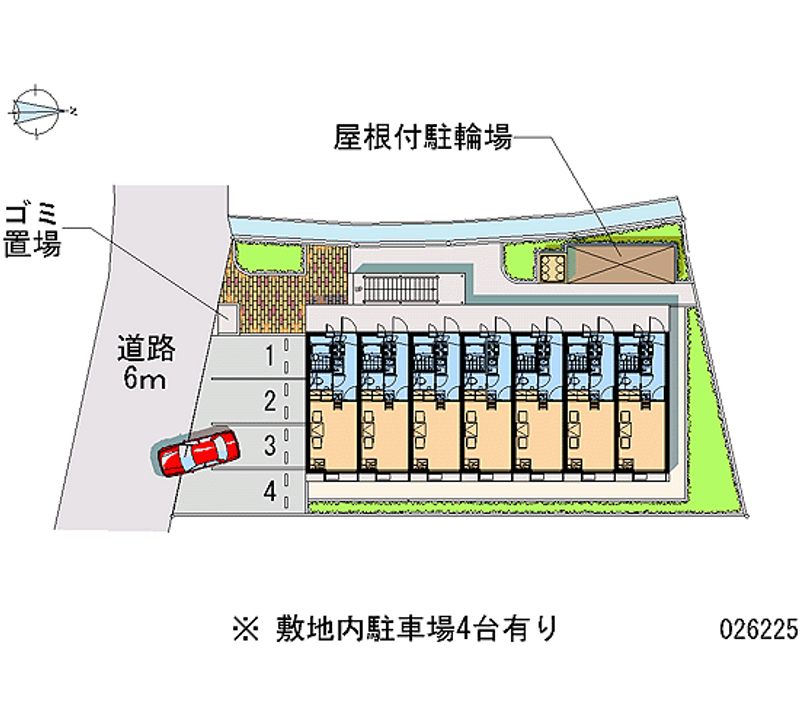 レオパレスパティオ仁川 月極駐車場