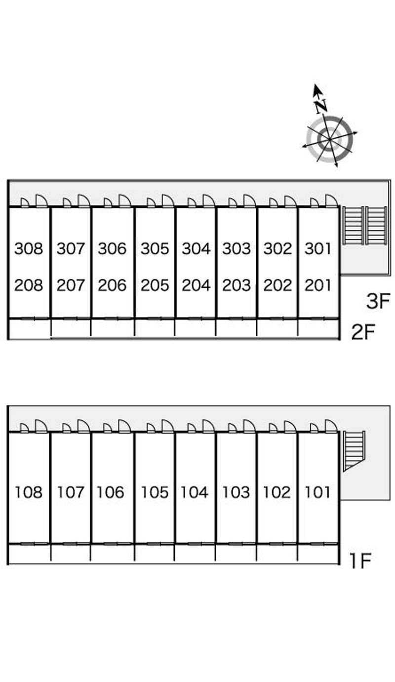 レオパレス清水 間取り配置図