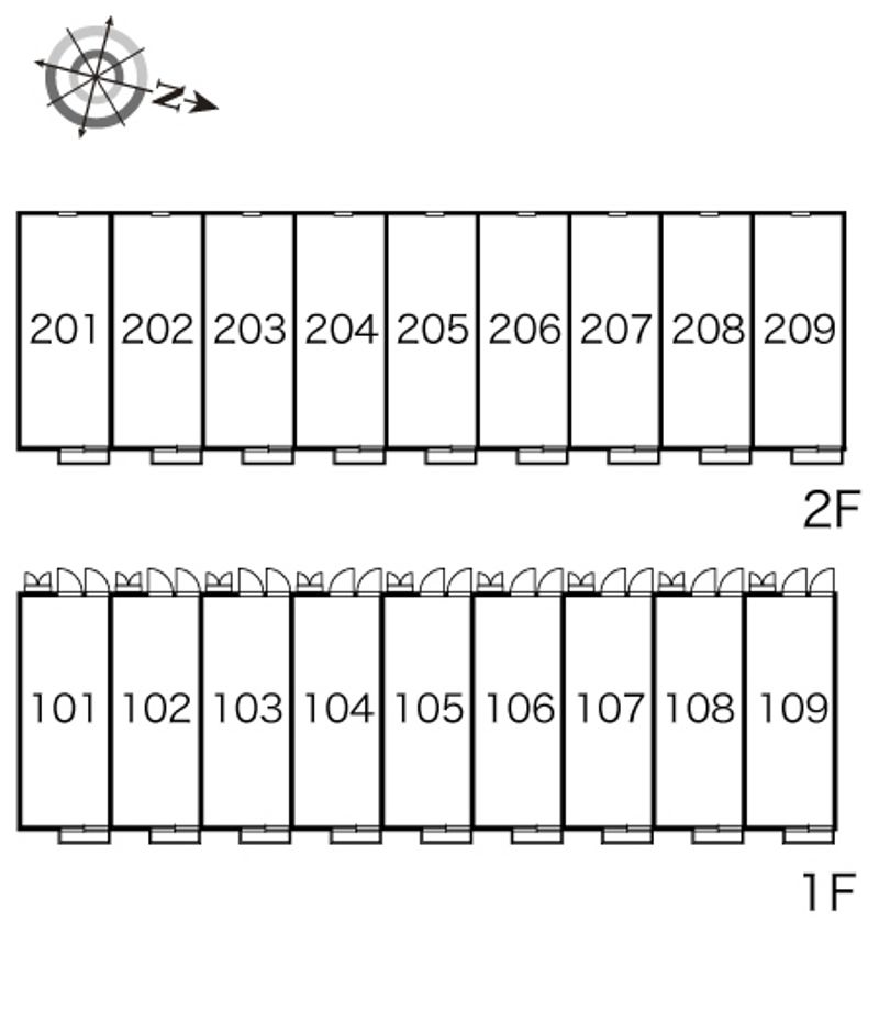 レオパレスメルベーユⅣ 間取配置図