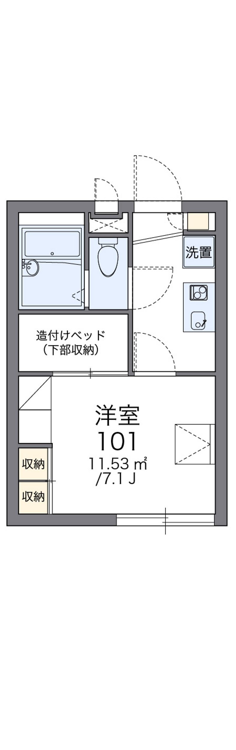 レオパレスエミナⅡ 間取図