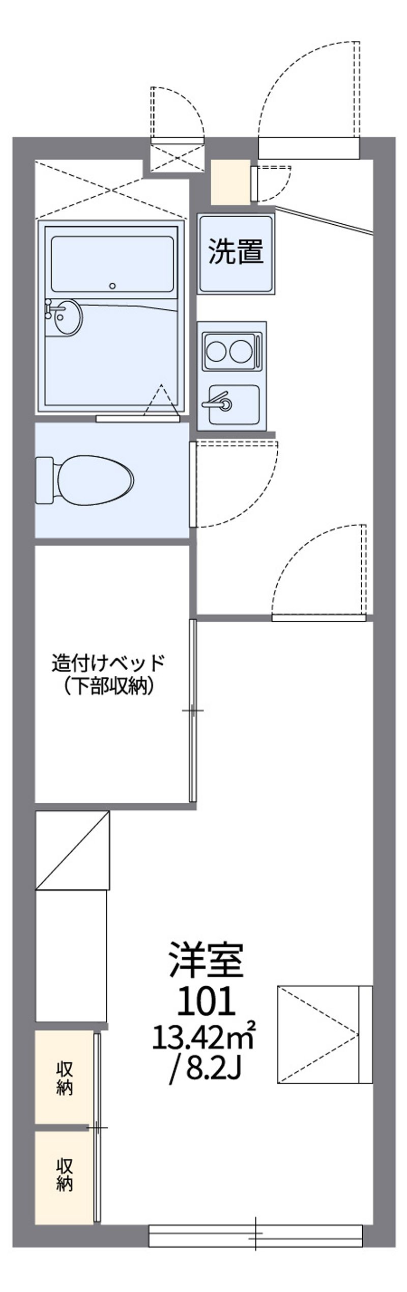 レオパレス駒場 間取図