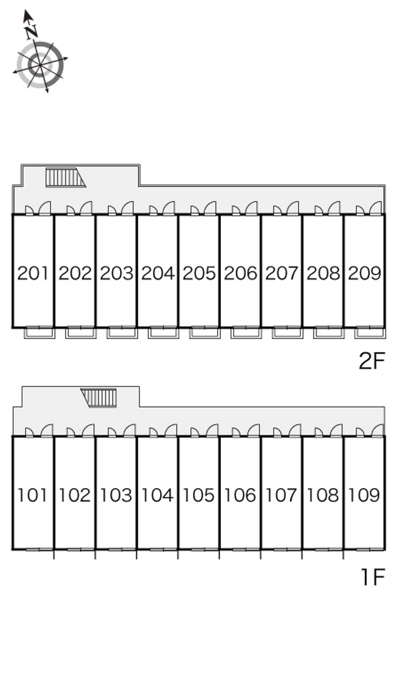 レオパレスみどり 間取り配置図